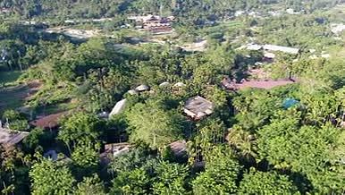 三亚槟榔谷鸟瞰青山树木航拍大景视频的预览图